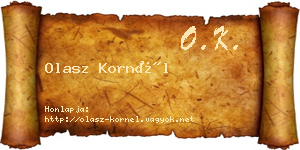 Olasz Kornél névjegykártya